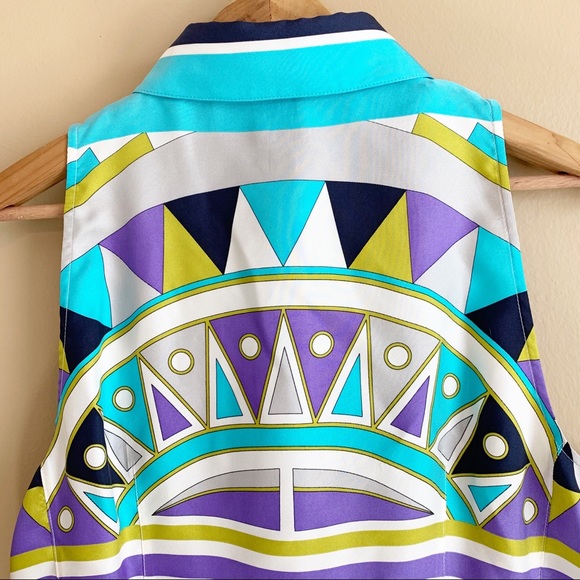 Worth 100% silk sleeveless top sundial RELISTED - Picture 7 of 9